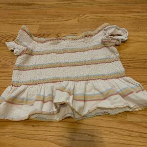 American eagle cropped off the shoulder top